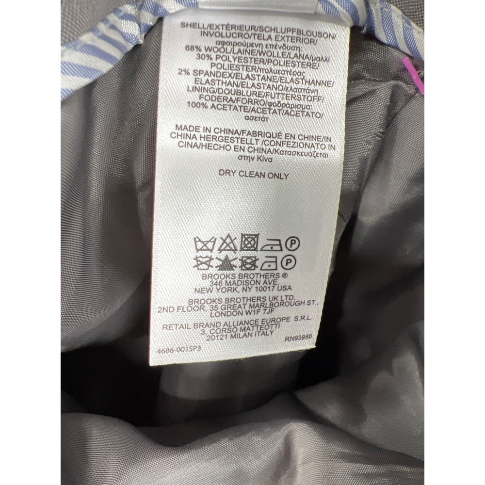 Brooks Brothers‎ 346 Caroline Fit Gray Wool Blend Dress Pants Trousers Womens 14 - Picture 8 of 8